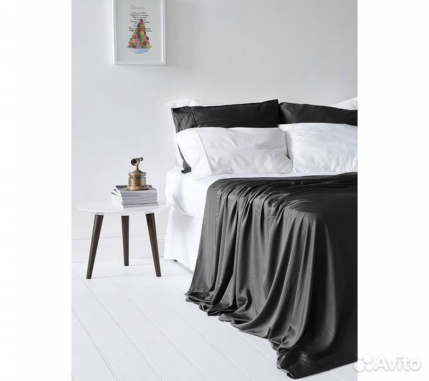 Постельное белье GoodNight Essential евро черный