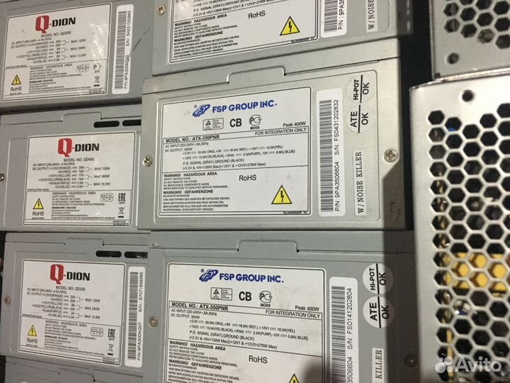 Блоки питания для компьютеров 350, 400вт в наличии
