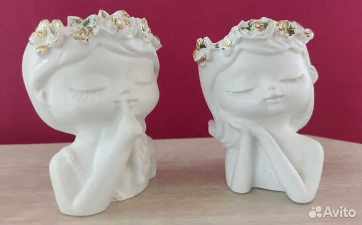 Гипсовое кашпо, подарок