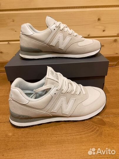 Кроссовки new balance 574 белые