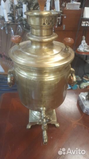 Самовар угольный латунь