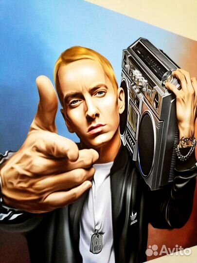 Картина печать на холсте 50*50 эминем