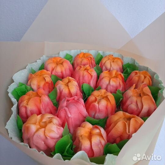 Букеты цветов из яблочного зефира