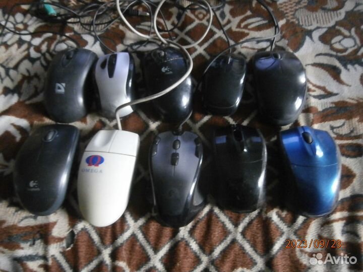 Мышки шариковые оптические PS/2 USB беспроводные