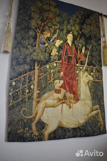 Гобеленовое панно с подкладкой-дама с единорогом