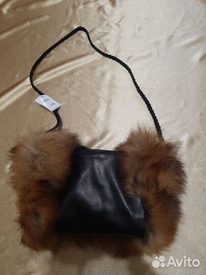 Муфта мех+кожа