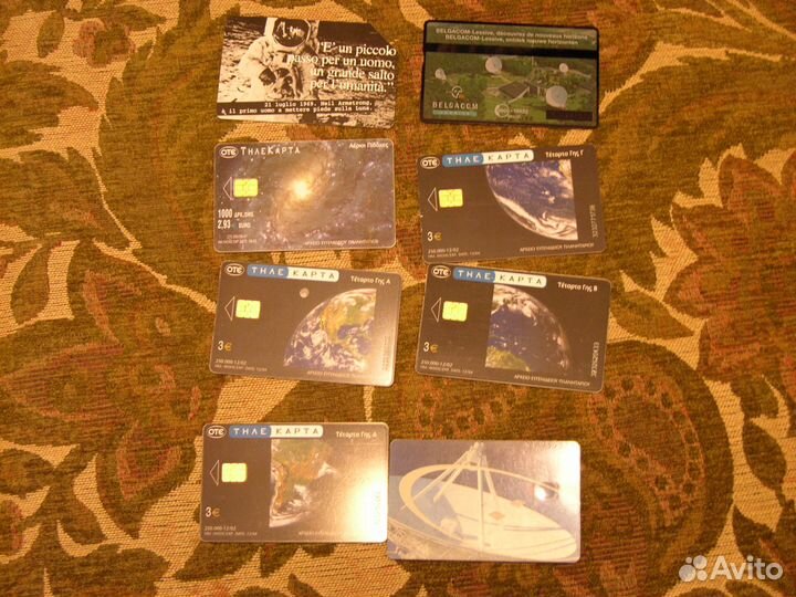 Пластиковые и телефонные карты на тему космоса