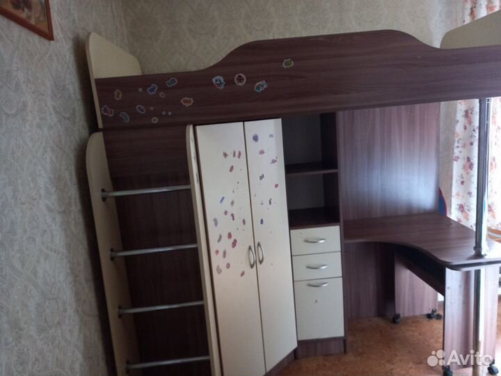 Детская двухярусная кровать с матрасом бу