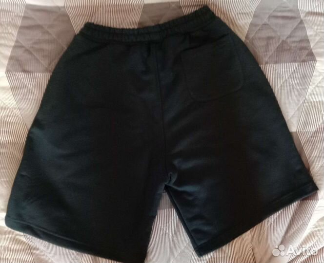 Базовые черные широкие шорты, оверсайз