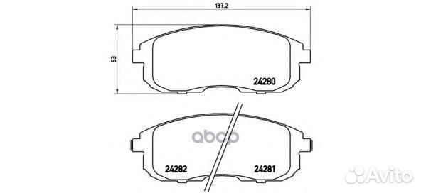 P 23 126 Колодки тормозные nissan juke/maxima/T