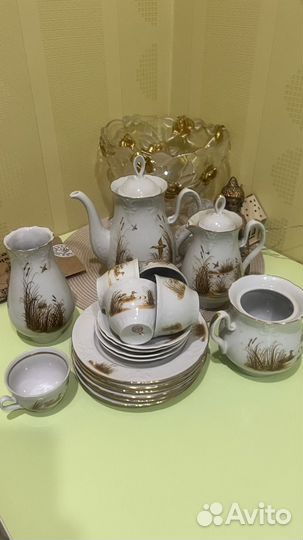 Кофейный сервиз СССР полтавский фарфор