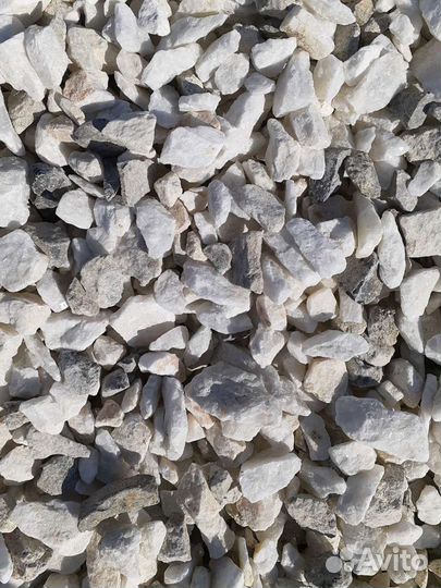 Мраморная крошка.Белый щебень.Белый камень(доломит