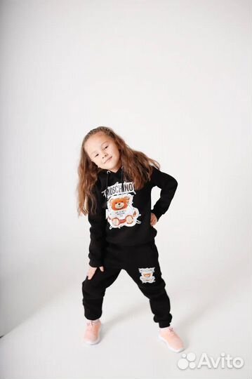 Moschino костюм теплый черный (унисекс)