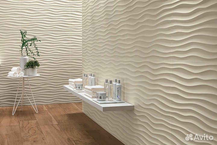 Плитка atlas C. 3D wall Line White Matt 50x120