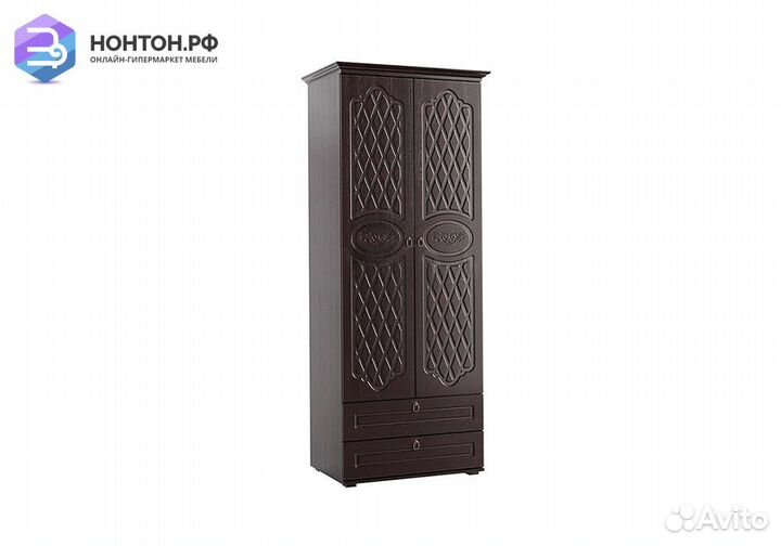 Шкаф Престиж 2-х створчатый шоколад / венге