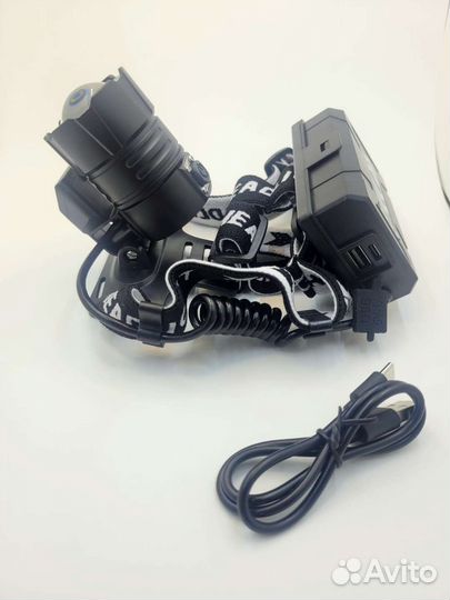 Мощный налобный фонарь Т 37 со светодиодом Р100