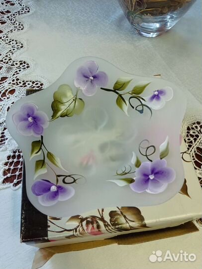 Ваза чешское цветное стекло