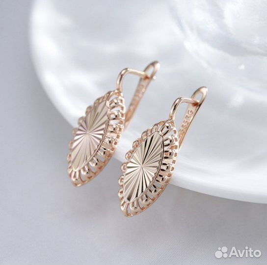 Комплект серьги + кольцо + цепочка