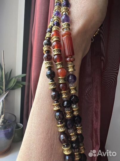 Бусы, агаты