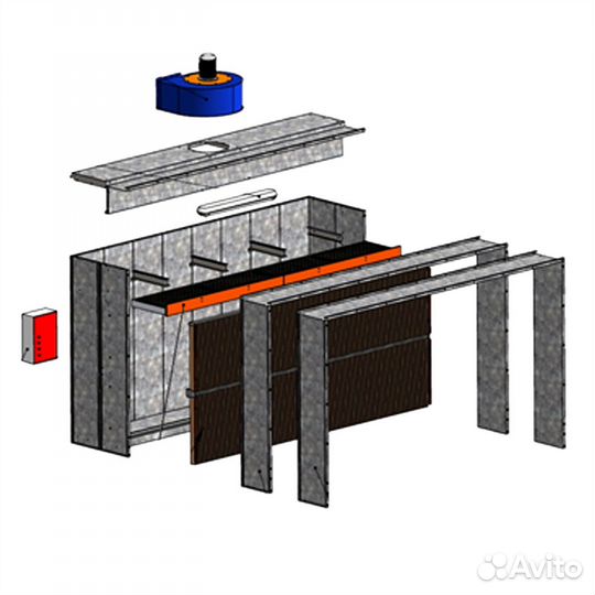 Покрасочная камера / кабина с сухой фильтрацией