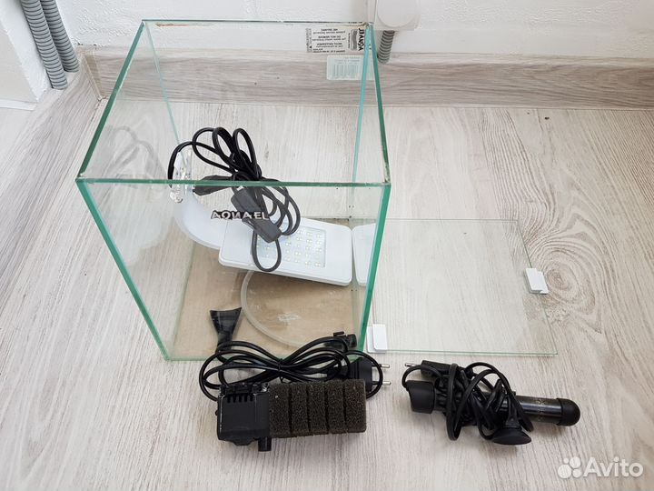 Аквариум aquael shrimp SET SMART plant 10 л белый