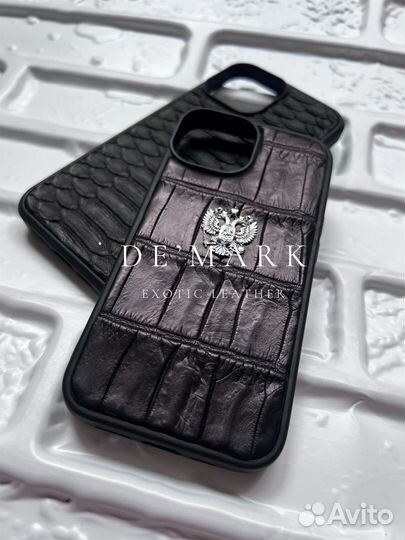 Чехол из кожи крокодила и питона айфон и самсунг