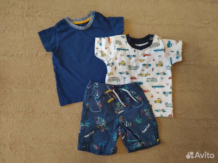 Пакет фирменных вещей для мальчика 68-74 см