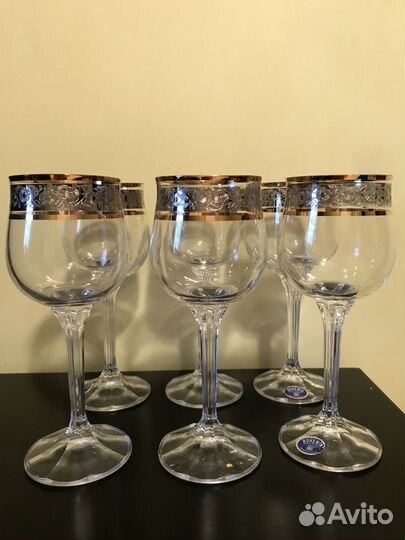 Фужеры богемия хрусталь