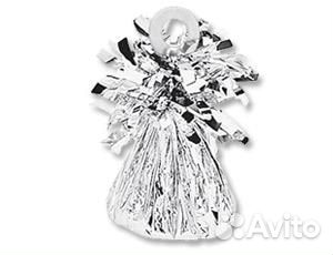 Грузик д/шара Конус серебряный 170гр