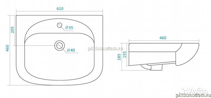 Santek Стелла 1WH112450 Умывальник 60
