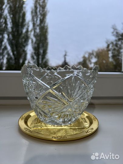 Хрустальная ваза,салатница СССР