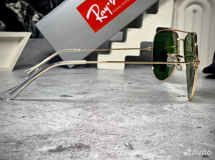 Очки Ray Ban Aviator золотистые