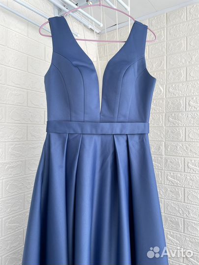 Вечернее платье синее длинное