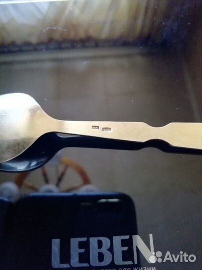 Ложка серебро с эмалью