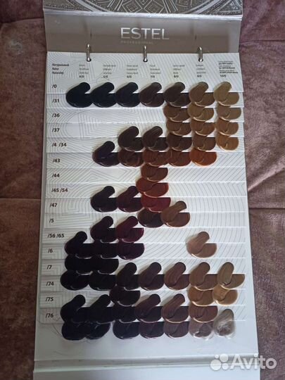 Палитра красок для волос