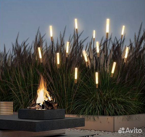 Садовый дизайнерский светильник в виде камыша ланд