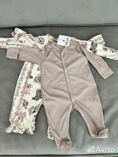 Одежда для новорожденных девочек, слипы 62 размера