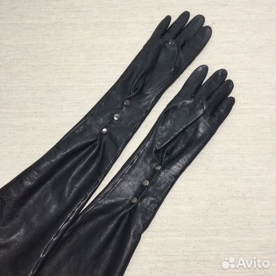 Длинные Кожаные Перчатки р.7,5