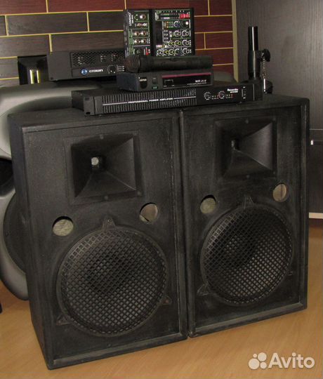 Колонки FA 1000W Усилитель Микшер USBt-FX Микрофон