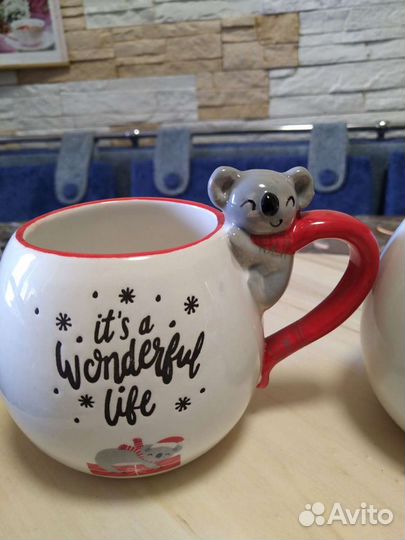 Кружка веселая коала новая в упаковке