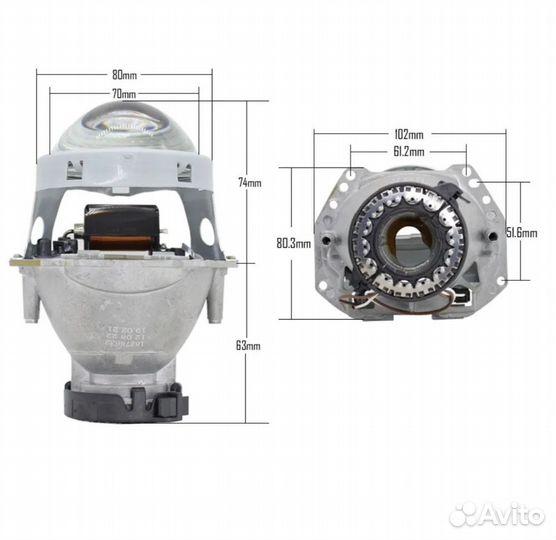 Биксеноновые линзы Hella 5R (комплект 2шт)