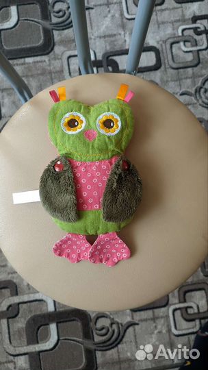 Игрушка сова с вишнёвыми косточками