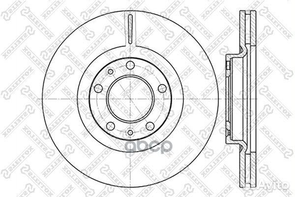 6020-3723V-SX диск тормозной передний Peugeot