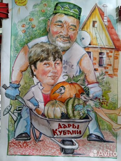 Художник шаржи портреты на заказ с фото Ростов