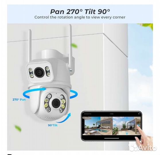 Wifi смарт камера видеонаблюдения уличная
