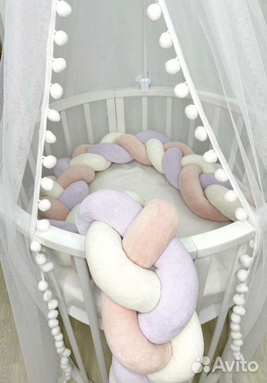 Бортики - косички в кроватку