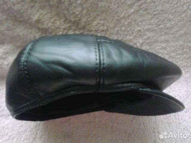 Кожаная кепка / теплая