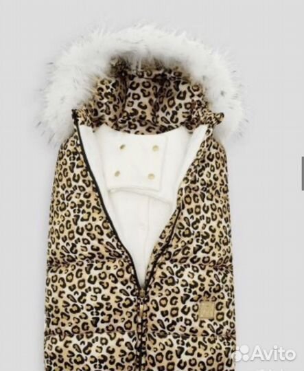 Конверт пуховый на выписку с опушкой