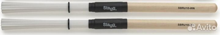 Барабанные нейлоновые щетки Stagg sbru10-WN