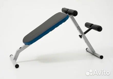 Скамья 2в1 универсальная для пресса и спины серая